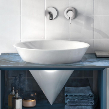 Смеситель для раковины LINEA однорычажный настенный, хром глянец