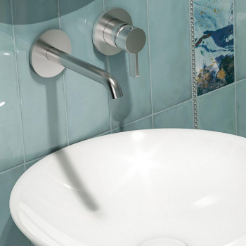 Смеситель для раковины LINEA однорычажный настенный, хром глянец