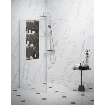 Душевая колонна NOTA на 2 потока с механическим смесителем с  ручным душем на 5 режимов, хром