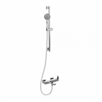 Душевая стойка Futura/Футура c ручной  круглой лейкой  и шлангом, без выхода для подачи воды, хром