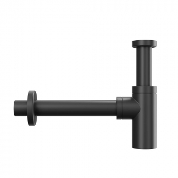 Сифон для умывальника цельнометаллический черный