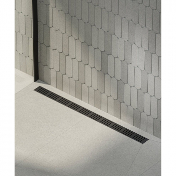 Душевой лоток smart с перфорированной решеткой, черный