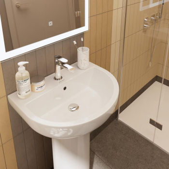 Раковина BUONGIORNO подвесная 55, белая глянцевая