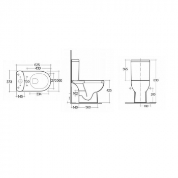 Бачок для унитаза BUONGIORNO PRO, белый глянцевый