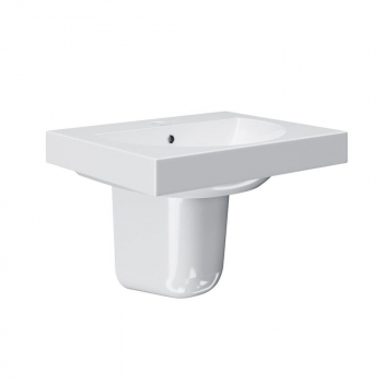 Раковина BUONGIORNO подвесная/мебельная 60, белая глянцевая