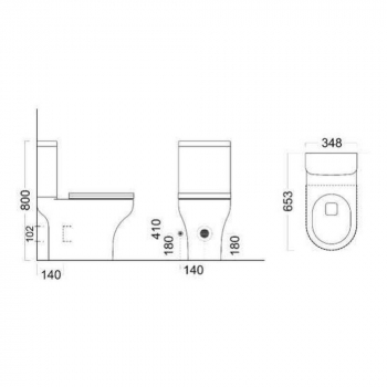 Унитаз BUONGIORNO напольный безободковый, белый глянцевый