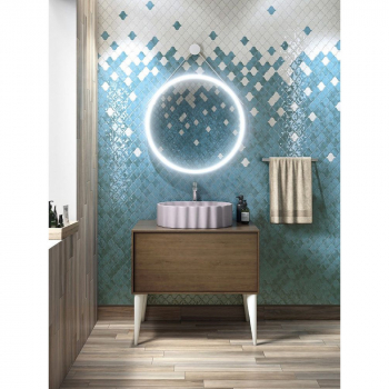 Зеркало CONO круглое 70, белое матовое