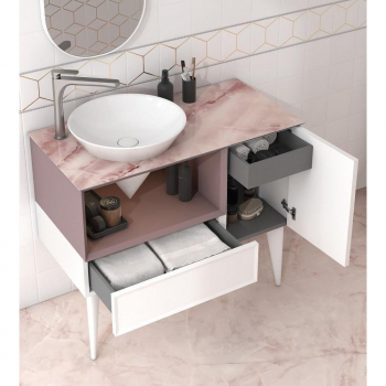 Раковина CONO встраиваемая сверху 44, белая глянцевая