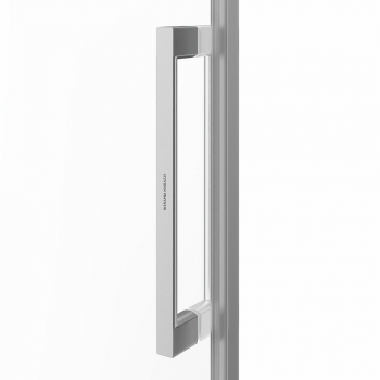 Душевая дверь CRISTALLO, раздвижная с функцией soft close, 120х210, брашированный никель