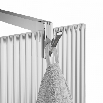 Душевая перегородка CRISTALLO с рифленым стеклом, 120х210, хром