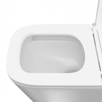 Унитаз Кубо Торнадо подвесной с системой смыва торнадо с крепежом и сиденьем, белый глянцевый