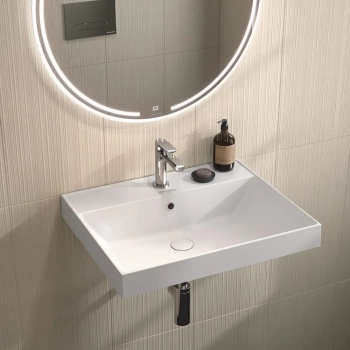 Раковина CUBO подвесная\мебельная 60, белая глянцевая