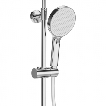 Душевая колонна FONTE на 3 потока с фикс.изливом и  механическим смесителем, хром