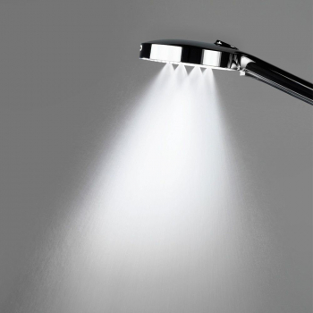 Душевая колонна FONTE на 3 потока с пов.изливом и механическим смесителем, черный матовый