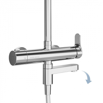 Душевая колонна FONTE на 3 потока с пов.изливом и  механическим смесителем, хром