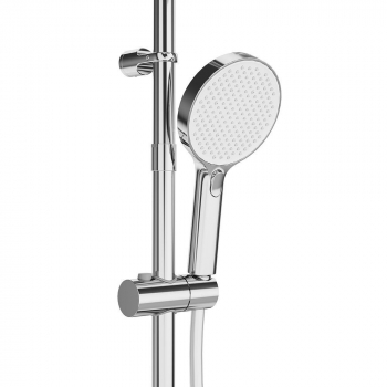 Душевая колонна FONTE на 3 потока с пов.изливом с термостатическим смесителем, хром