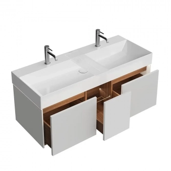 Тумба GRANDE подвесная 120, 3 ящика, архитектурный серый