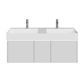 Тумба GRANDE подвесная 120, 3 ящика, архитектурный серый