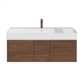 Тумба GRANDE подвесная 120, 3 ящика, структурированный орех