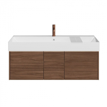 Тумба GRANDE подвесная 120, 3 ящика, структурированный орех