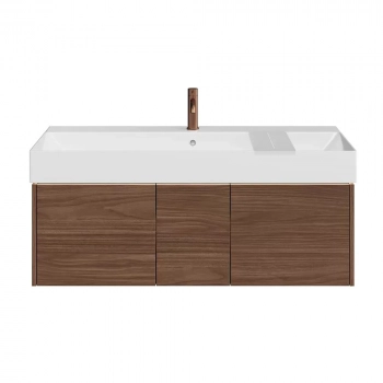 Тумба GRANDE подвесная 120, 3 ящика, структурированный орех