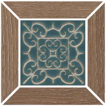 Вставка Тровазо наборный коричневый светлый матовый 13x13x0,9