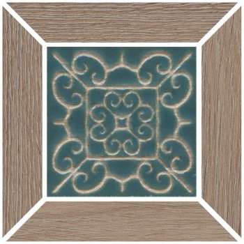 Вставка Тровазо наборный бежевый тёмный матовый 13x13x0,9