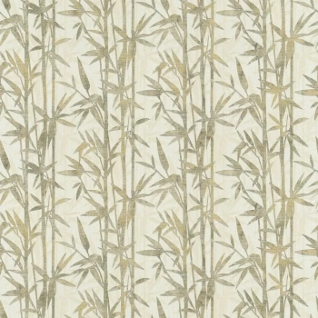 Обои виниловые Бамбук мотив, бежевый светлый, золотой