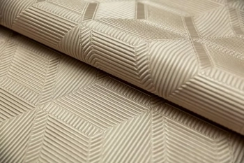 Обои виниловые Геометрия мотив, бежевый, золотой