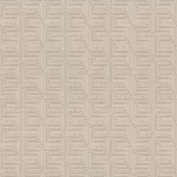 Обои виниловые Геометрия мотив, бежевый, золотой