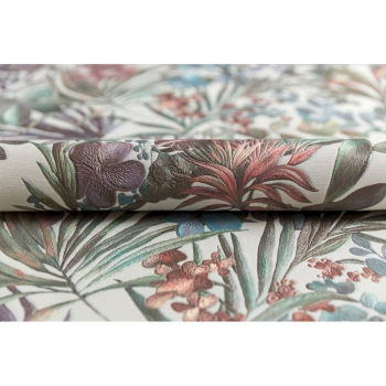 Обои KERAMA MARAZZI арт.KM5903 Джангл мотив, светлый цветной виниловые на флизелиновой основе 10,05м x 1,06м