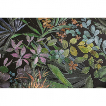 Обои KERAMA MARAZZI арт.KM5905 Джангл мотив, чёрный цветной виниловые на флизелиновой основе 10,05м x 1,06м