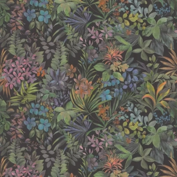 Обои виниловые Джангл мотив, чёрный цветной