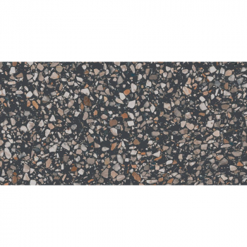 Ступень фронтальная клееная Бричиола чёрный матовый обрезной 33x60x0,9