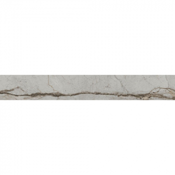 Плинтус Ифран серый светлый матовый обрезной 60x9,5x0,9