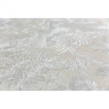 Обои KERAMA MARAZZI арт.KM6201 Оазис мотив, cерый, белый виниловые на флизелиновой основе 10,05м x 1,06м