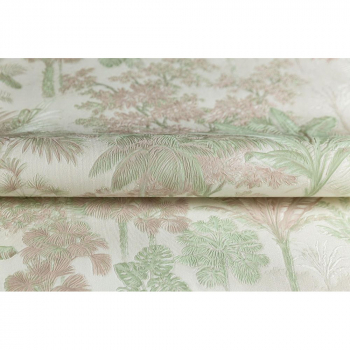 Обои виниловые Оазис мотив, бежевый, зелёный