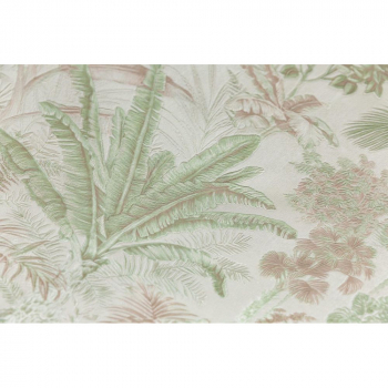 Обои виниловые Оазис мотив, бежевый, зелёный
