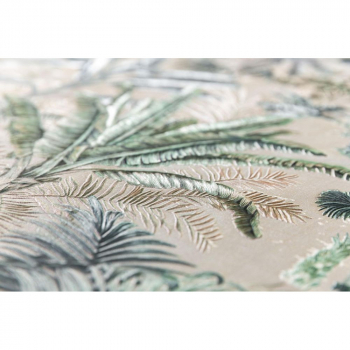 Обои KERAMA MARAZZI арт.KM6205 Оазис мотив, тёмный зелёный виниловые на флизелиновой основе 10,05м x 1,06м