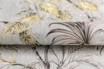 Обои виниловые Оранжерея мотив, серый