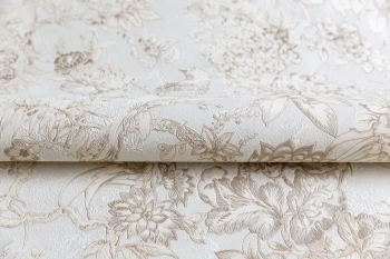 Обои виниловые Азулежу мотив, бежевый