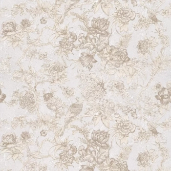 Обои виниловые Азулежу мотив, бежевый