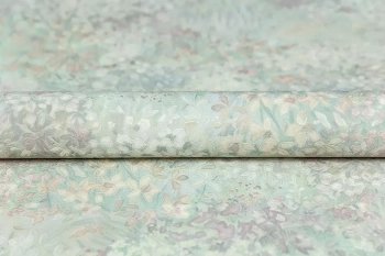 Обои виниловые на флизелиновой основе Апрель мотив 2, зелёный