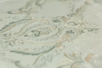 Обои виниловые на флизелиновой основе Ориент мотив, зелёный