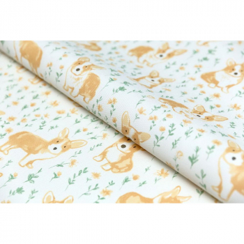 Обои виниловые Уик-энд мотив, жёлто-зелёный корги