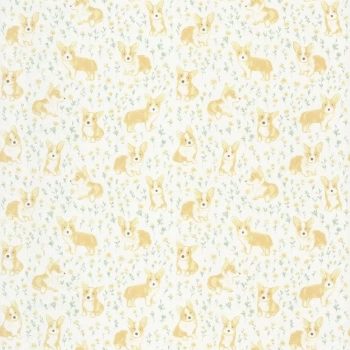 Обои виниловые на флизелиновой основе Уик-энд мотив, жёлто-зелёный корги