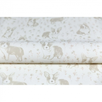 Обои виниловые Уик-энд мотив, бежевый корги