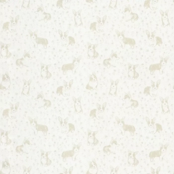 Обои виниловые на флизелиновой основе Уик-энд мотив, бежевый корги