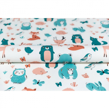 Обои виниловые Уик-энд мотив, оранжево-синий животные