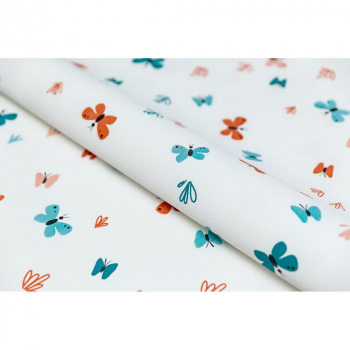 Обои виниловые Уик-энд мотив, оранжево-синий бабочки